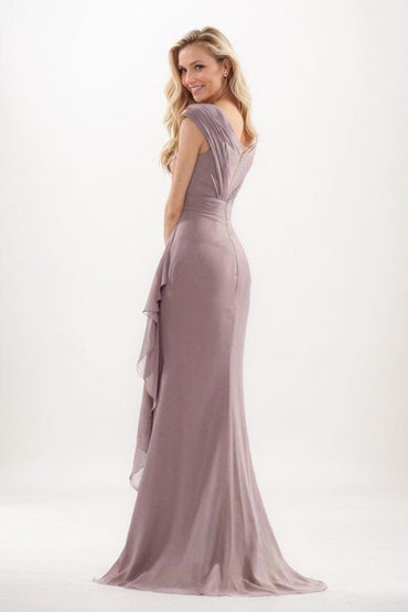Sheath-Column Maxi Chiffon Mother Of The Bride Dress CM0312