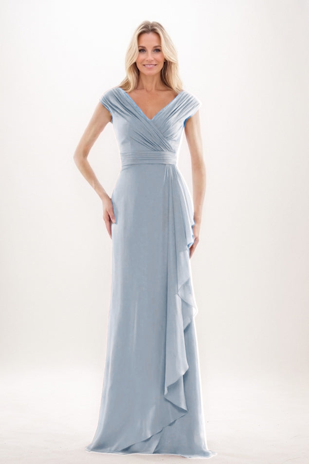 Sheath-Column Maxi Chiffon Mother Of The Bride Dress CM0312