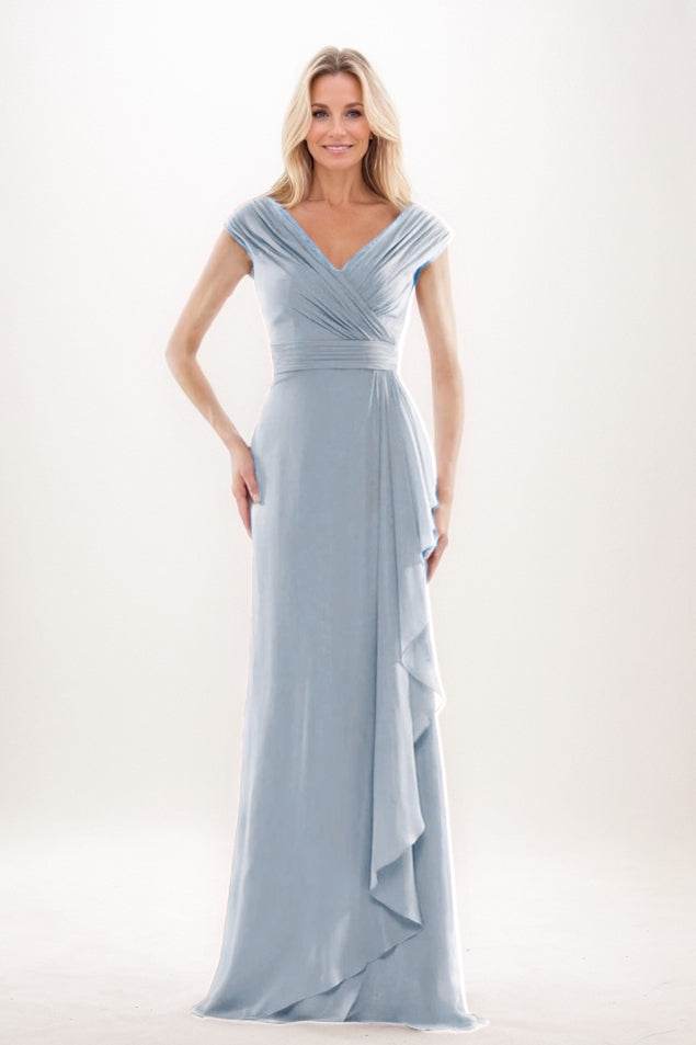 Sheath-Column Maxi Chiffon Mother Of The Bride Dress CM0312 - COCOMELODY