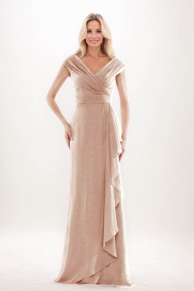 Sheath-Column Maxi Chiffon Mother Of The Bride Dress CM0312 - COCOMELODY