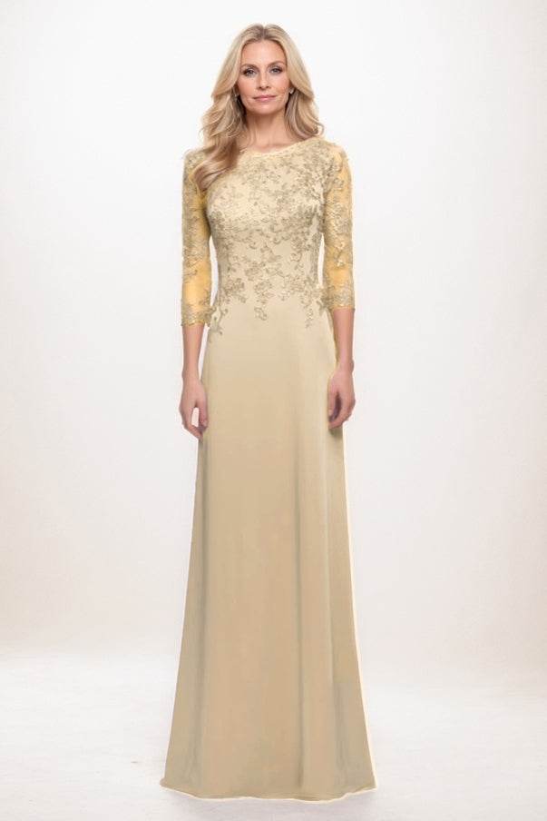 A-Line Maxi Chiffon Mother Of The Bride Dress CM0313 - COCOMELODY