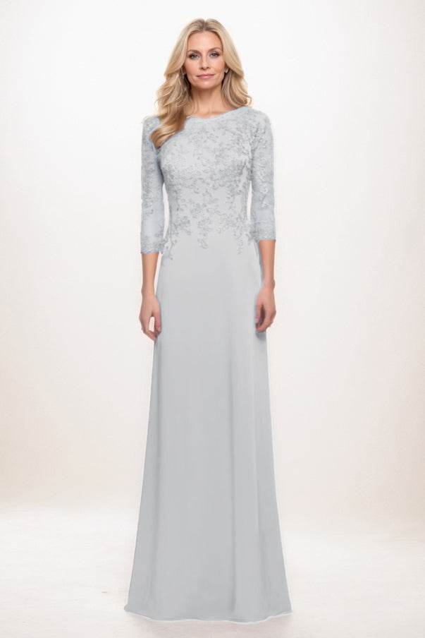 A-Line Maxi Chiffon Mother Of The Bride Dress CM0313 - COCOMELODY