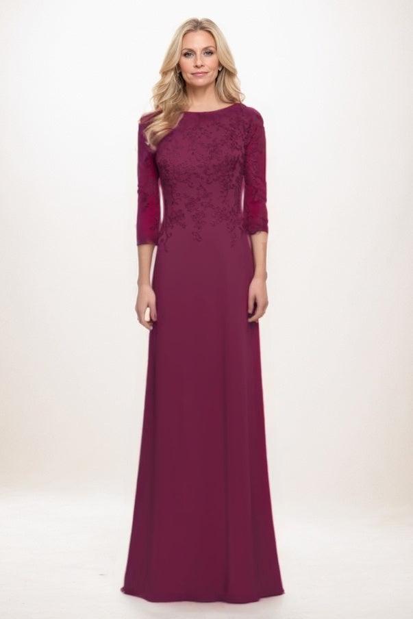 A-Line Maxi Elastic Silk like Satin Mother Of The Bride Dress CM0313CR - 3 Days / Mauve / US12-UK14-EUR42 - COCOMELODY