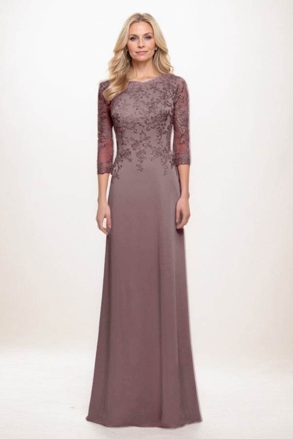 A-Line Maxi Chiffon Mother Of The Bride Dress CM0313 - COCOMELODY