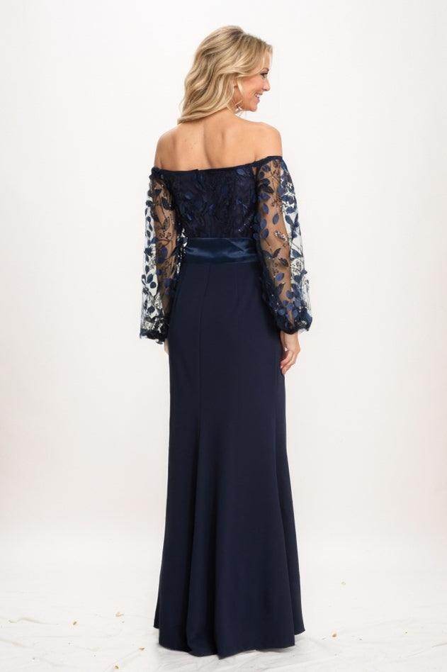 A-Line Maxi Elastic Cloth Mother Of The Bride Dress CM0316 - COCOMELODY