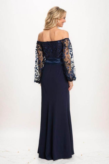 A-Line Maxi Elastic Cloth Mother Of The Bride Dress CM0316 - COCOMELODY