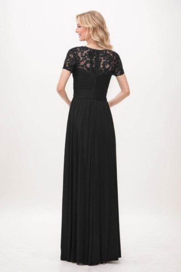 A-Line Maxi Chiffon Mother Of The Bride Dress CM0317 - COCOMELODY