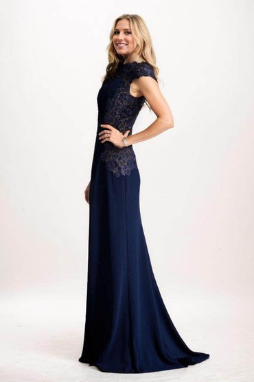 Sheath Maxi Knitted Fabric Mother Of The Bride Dress CM0318 - COCOMELODY