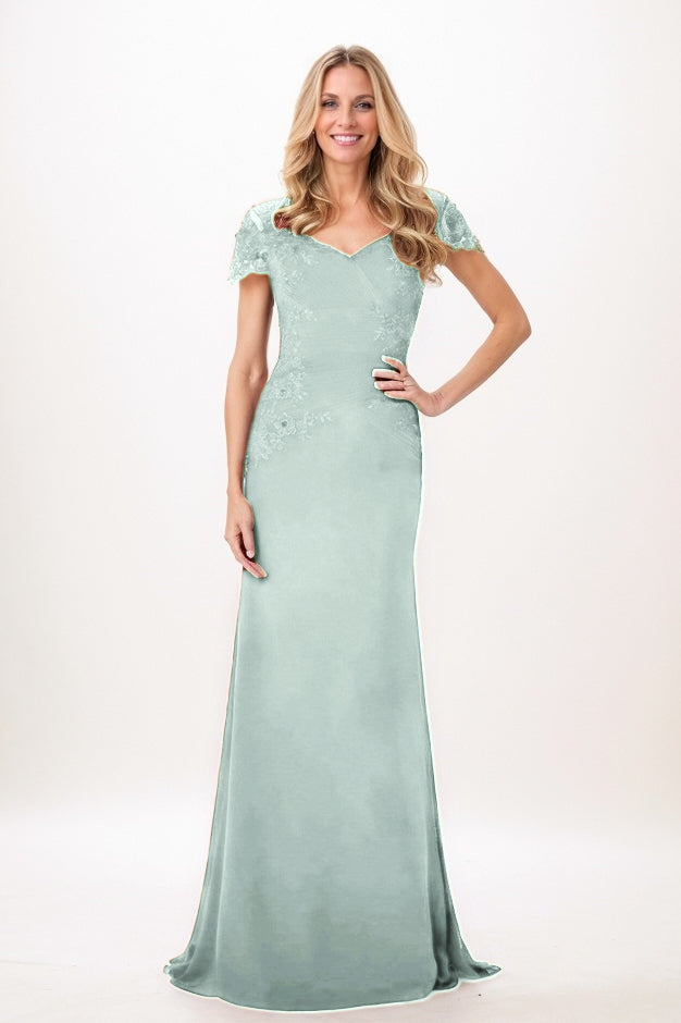 Trumpet-Mermaid Maxi Chiffon Mother Of The Bride Dress CM0321