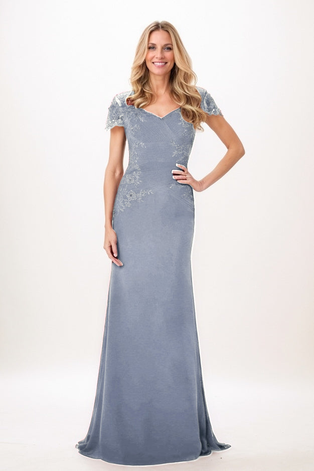 Trumpet-Mermaid Maxi Chiffon Mother Of The Bride Dress CM0321