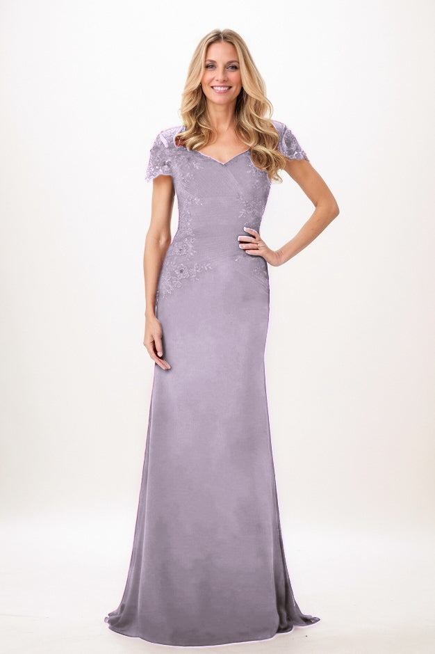 Trumpet-Mermaid Maxi Chiffon Mother Of The Bride Dress CM0321