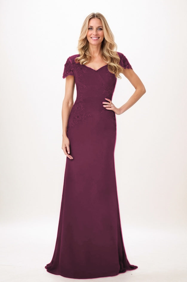 Trumpet-Mermaid Maxi Chiffon Mother Of The Bride Dress CM0321