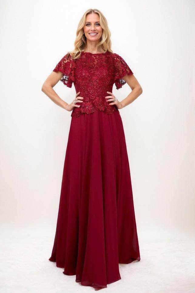 A-Line Maxi Chiffon Mother of the Groom Dresses COCOMELODY CM0323