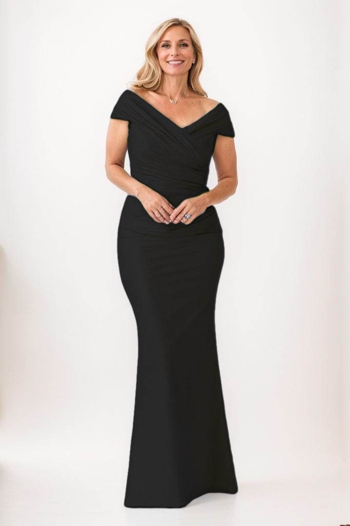 Sheath-Column Maxi Taffeta Mother Of The Bride Dress CM0330