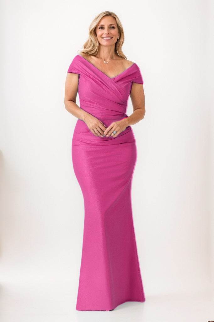 Sheath-Column Maxi Taffeta Mother Of The Bride Dress CM0330