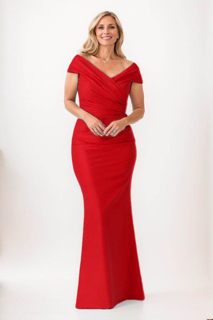 Sheath-Column Maxi Taffeta Mother Of The Bride Dress CM0330