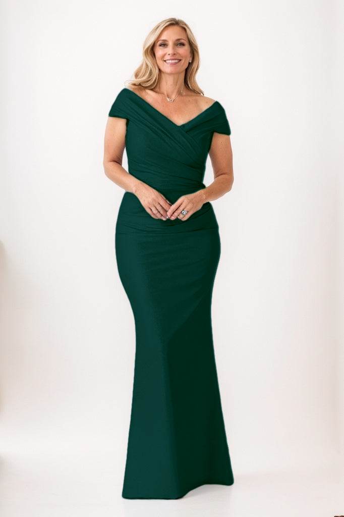 Sheath-Column Maxi Taffeta Mother Of The Bride Dress CM0330