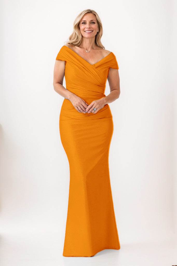 Sheath-Column Maxi Taffeta Mother Of The Bride Dress CM0330