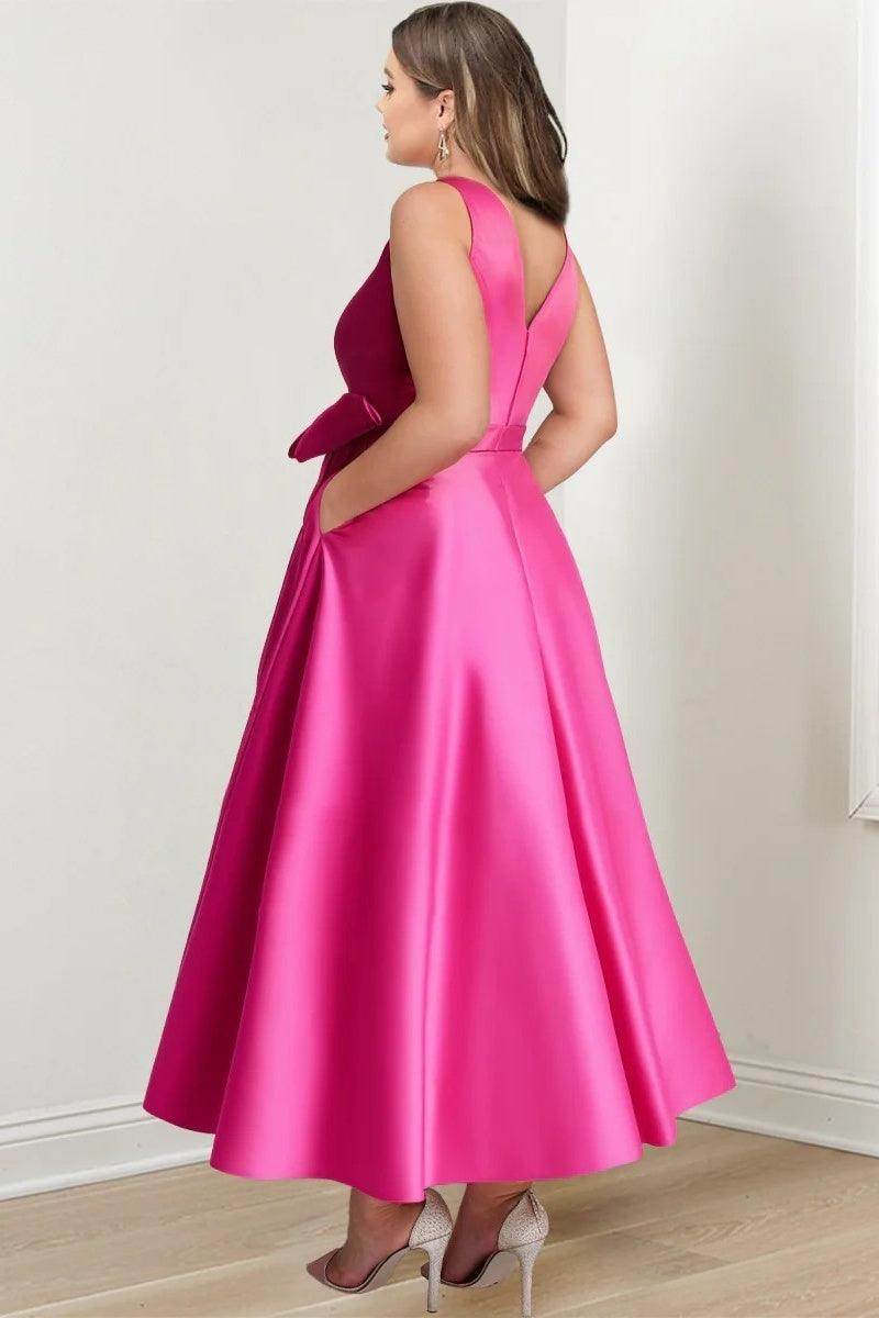 V Neck Sleeveless Ankle-Length Mother Of The Bride Dresses CM0331 - COCOMELODY