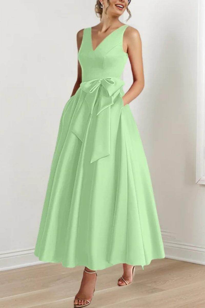 V Neck Sleeveless Ankle-Length Mother Of The Bride Dresses CM0331 - COCOMELODY
