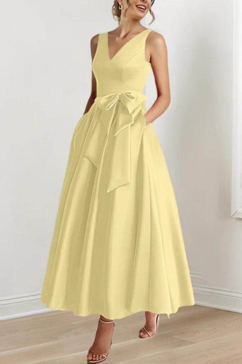 V Neck Sleeveless Ankle-Length Mother Of The Bride Dresses CM0331 - COCOMELODY