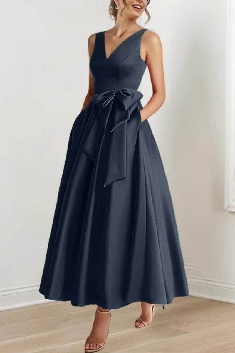 V Neck Sleeveless Ankle-Length Mother Of The Bride Dresses CM0331 - COCOMELODY