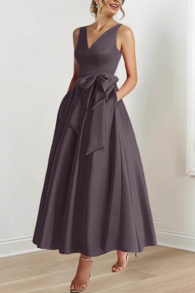 V Neck Sleeveless Ankle-Length Mother Of The Bride Dresses CM0331 - COCOMELODY