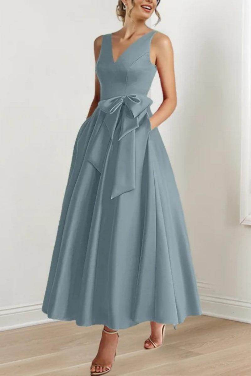 V Neck Sleeveless Ankle-Length Mother Of The Bride Dresses CM0331 - COCOMELODY
