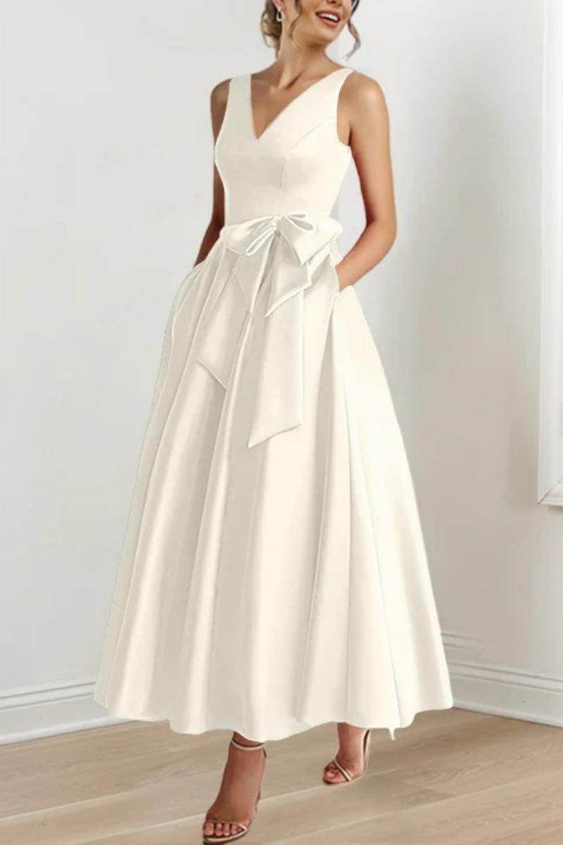 V Neck Sleeveless Ankle-Length Mother Of The Bride Dresses CM0331 - COCOMELODY