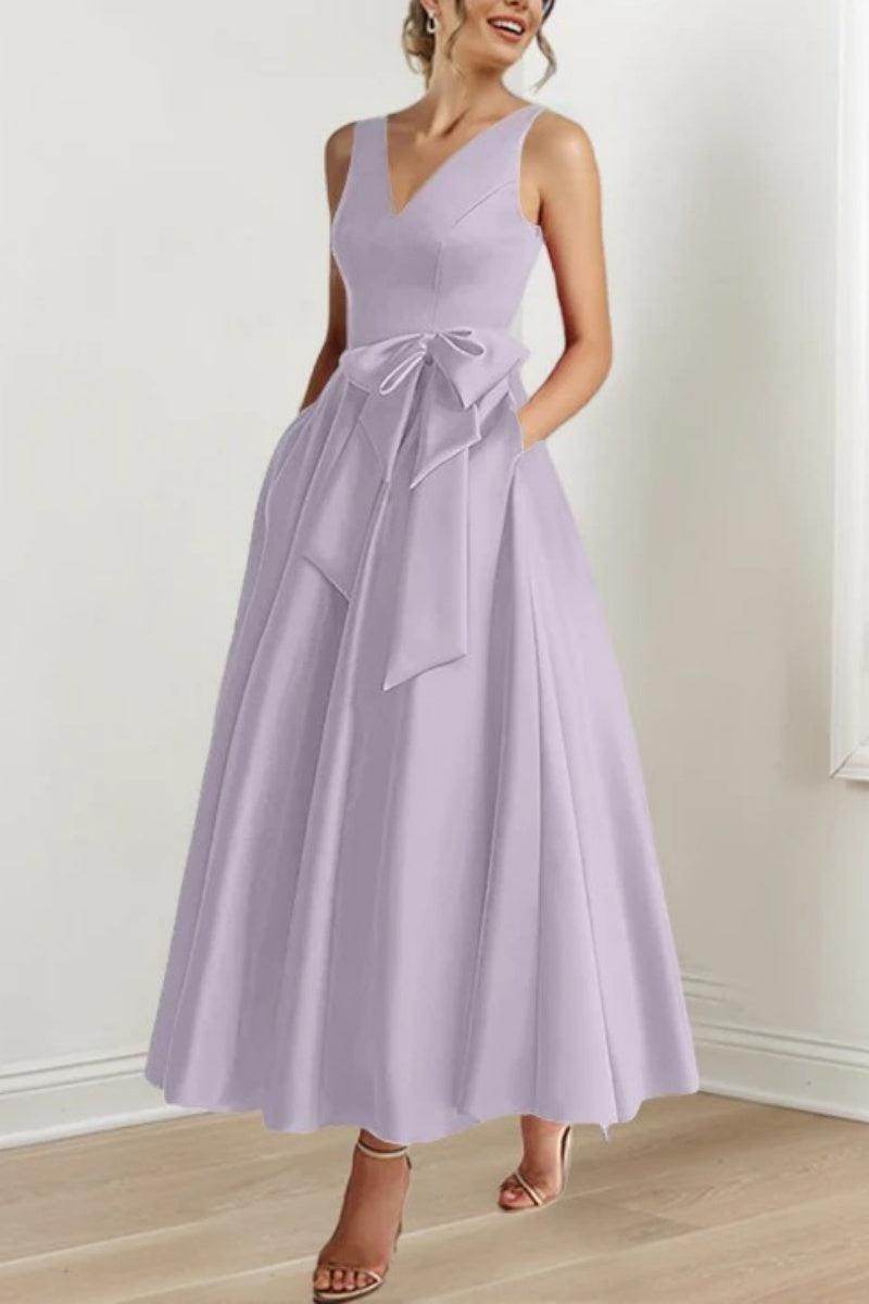 V Neck Sleeveless Ankle-Length Mother Of The Bride Dresses CM0331 - COCOMELODY