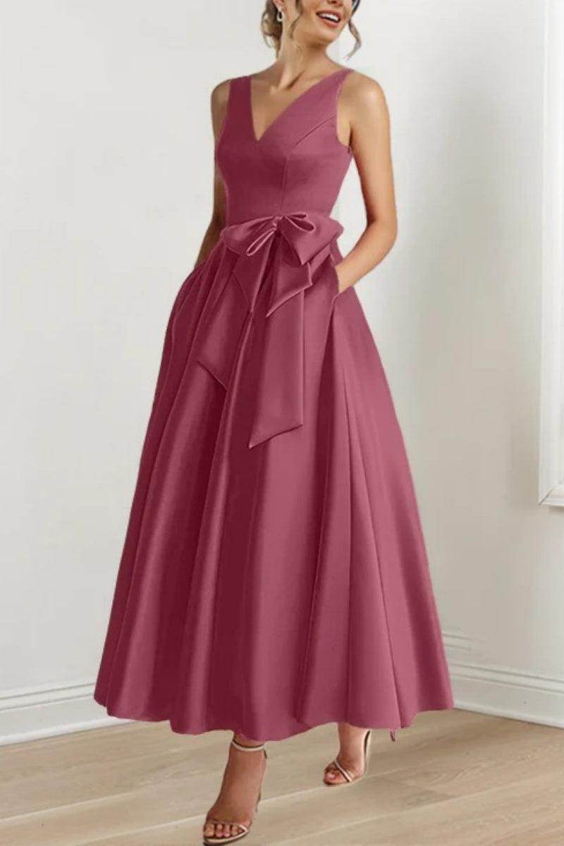 V Neck Sleeveless Ankle-Length Mother Of The Bride Dresses CM0331 - COCOMELODY