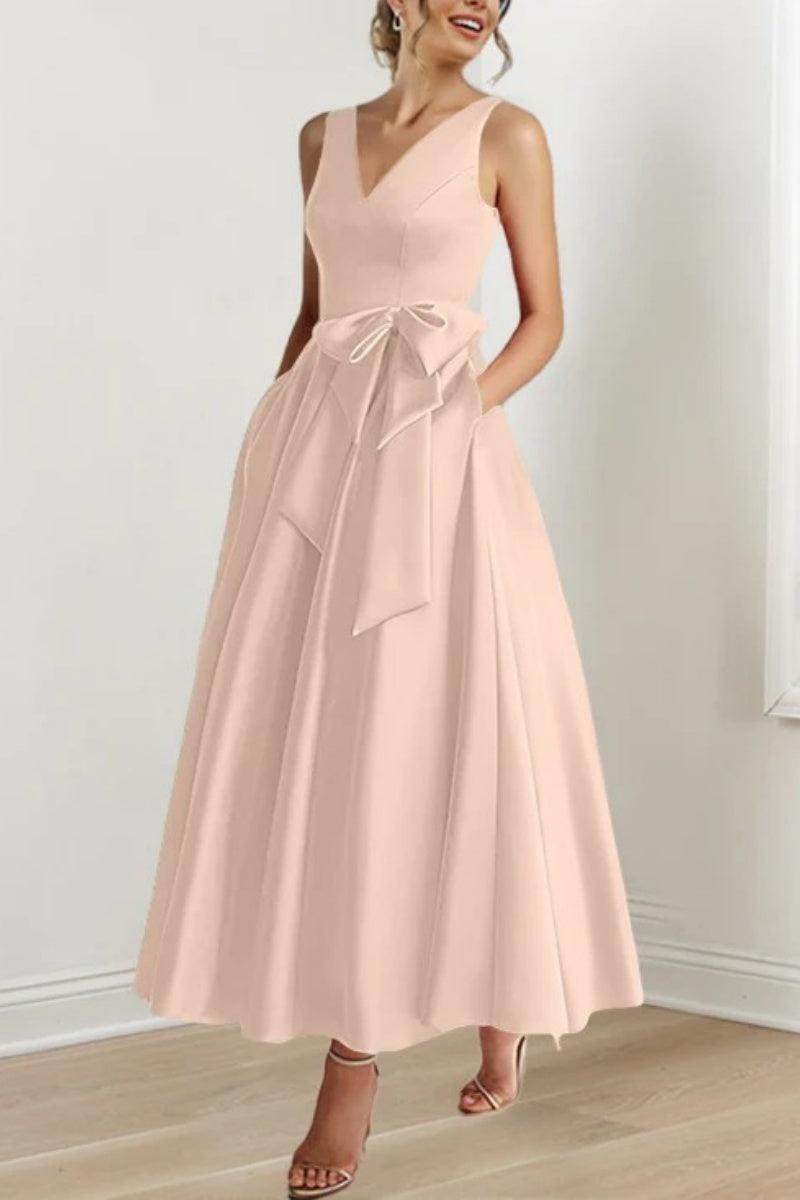 V Neck Sleeveless Ankle-Length Mother Of The Bride Dresses CM0331 - COCOMELODY