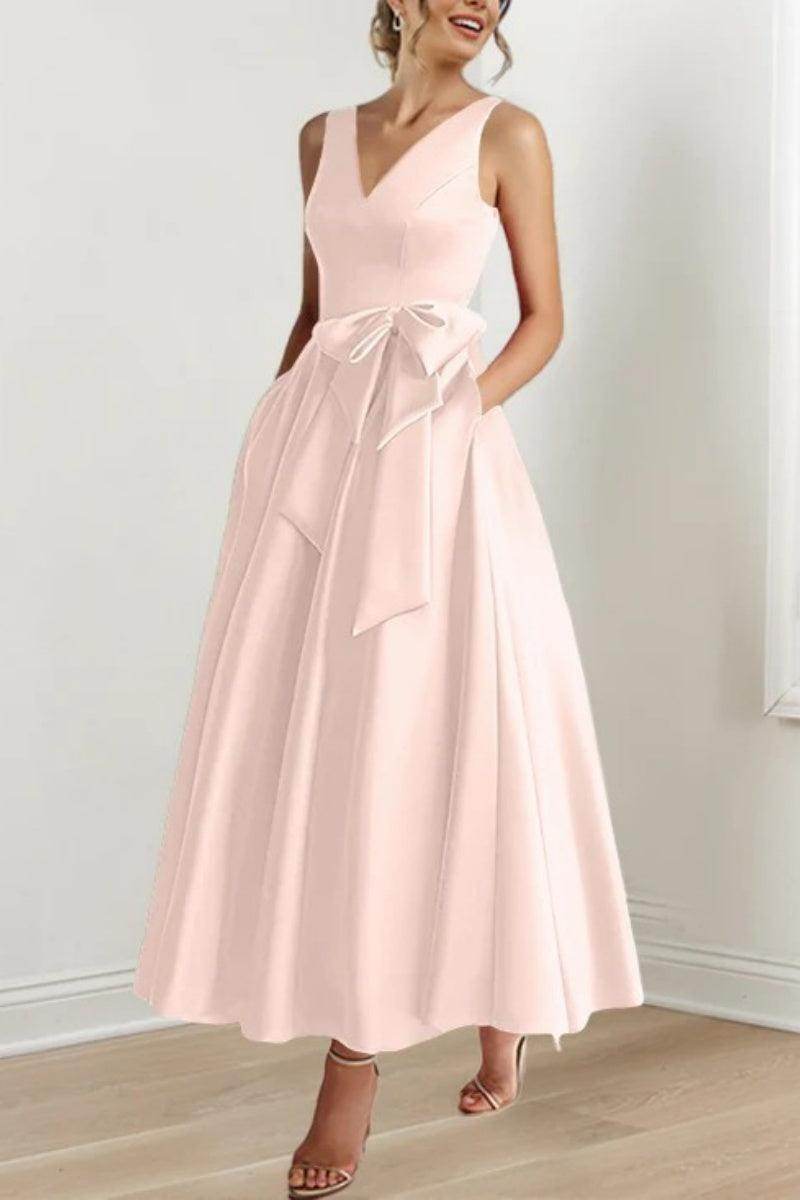 V Neck Sleeveless Ankle-Length Mother Of The Bride Dresses CM0331 - COCOMELODY