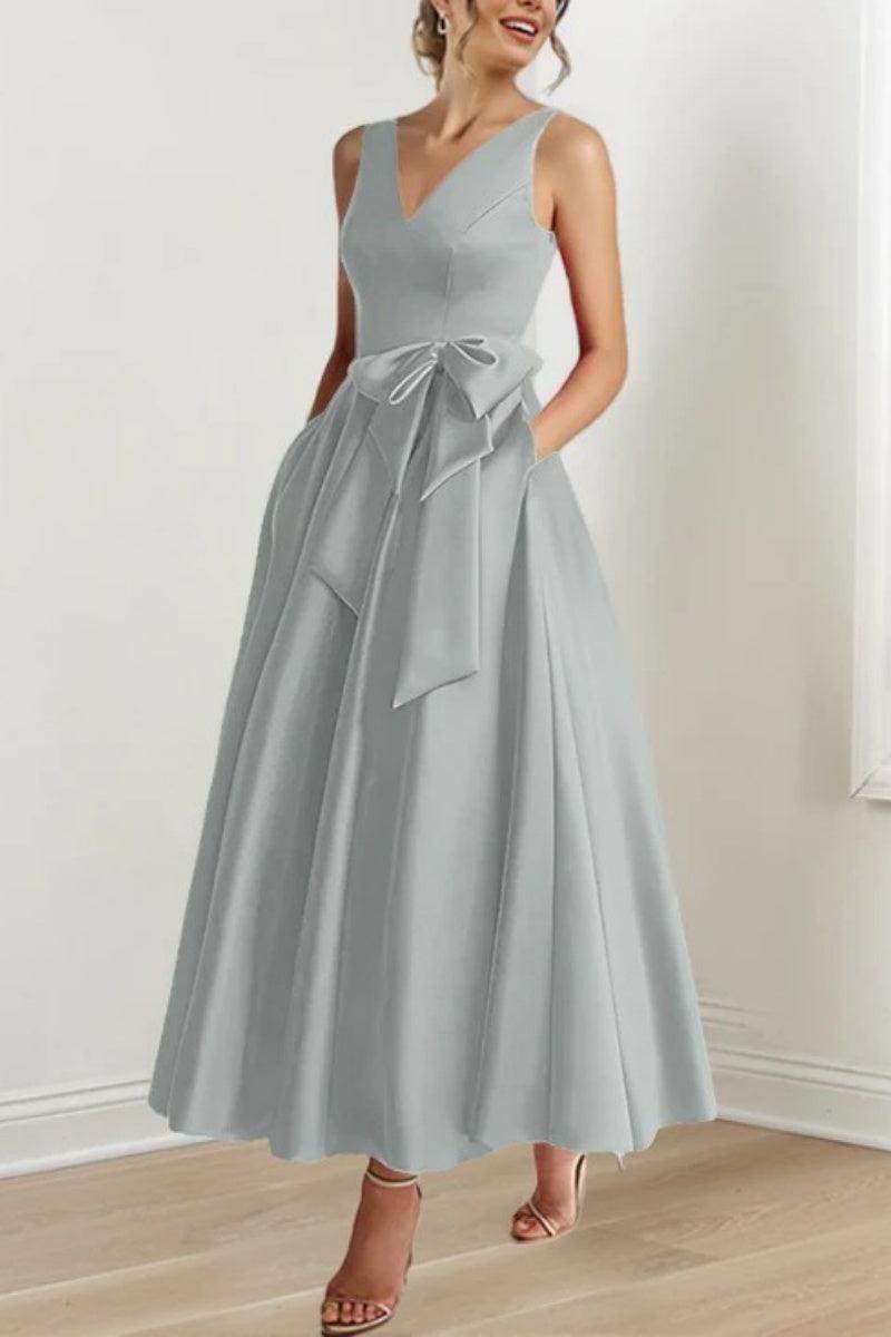 V Neck Sleeveless Ankle-Length Mother Of The Bride Dresses CM0331 - COCOMELODY