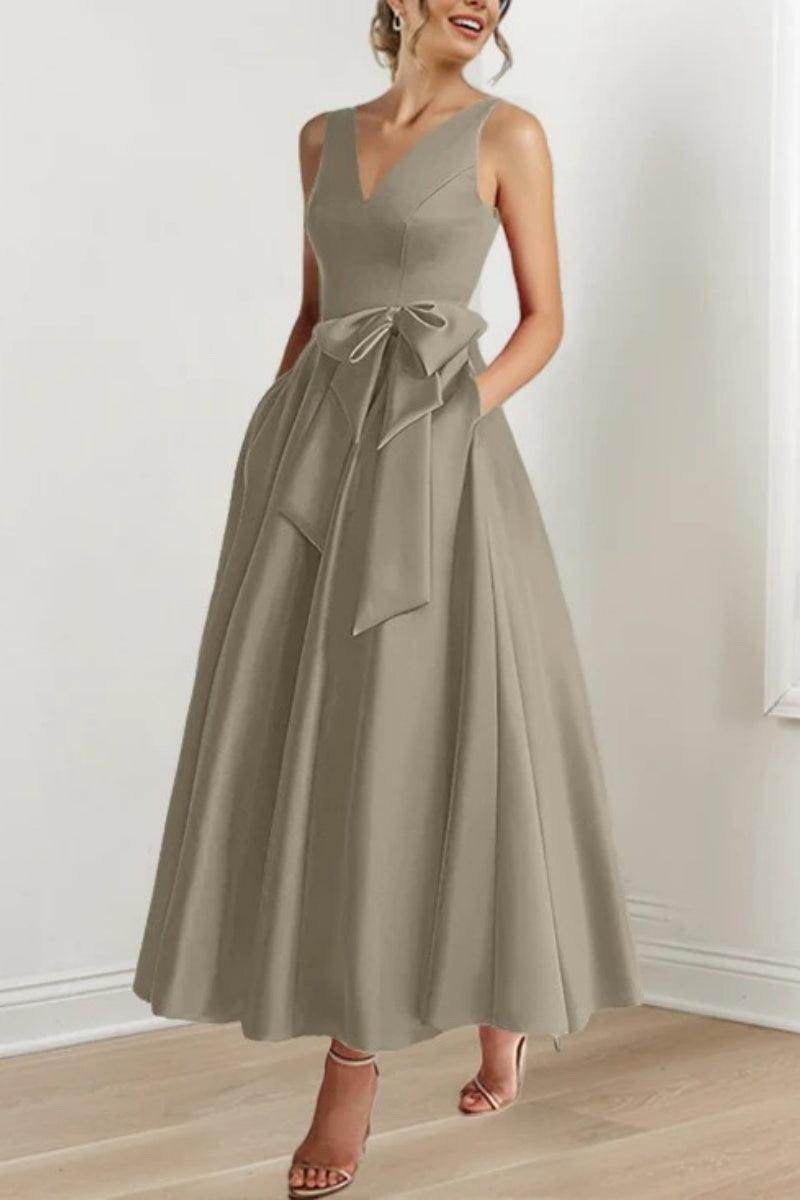 V Neck Sleeveless Ankle-Length Mother Of The Bride Dresses CM0331 - COCOMELODY