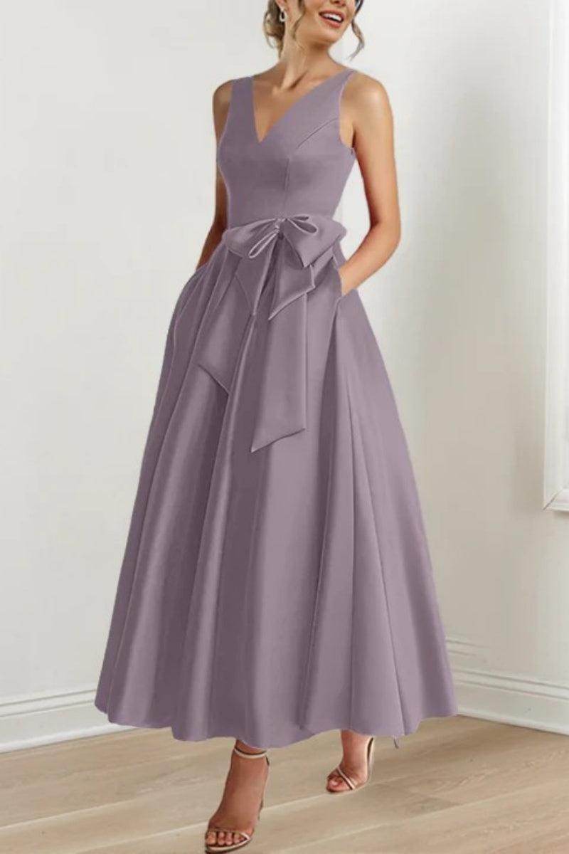V Neck Sleeveless Ankle-Length Mother Of The Bride Dresses CM0331 - COCOMELODY