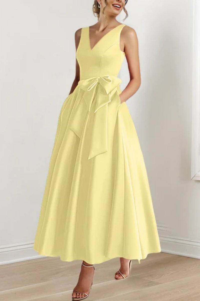 V Neck Sleeveless Ankle-Length Mother Of The Bride Dresses CM0331 - COCOMELODY
