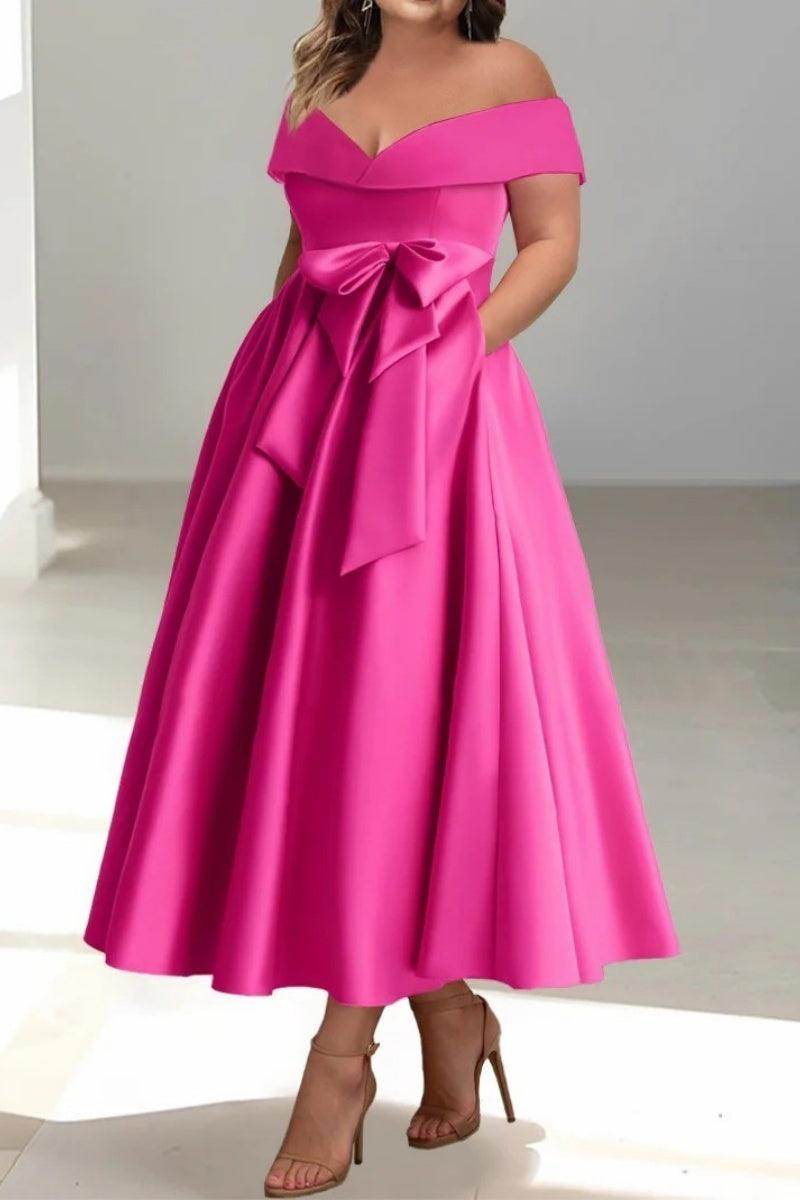 Off The Shoulder Sleeveless Ankle Length Mother Dresses CM0332 - COCOMELODY