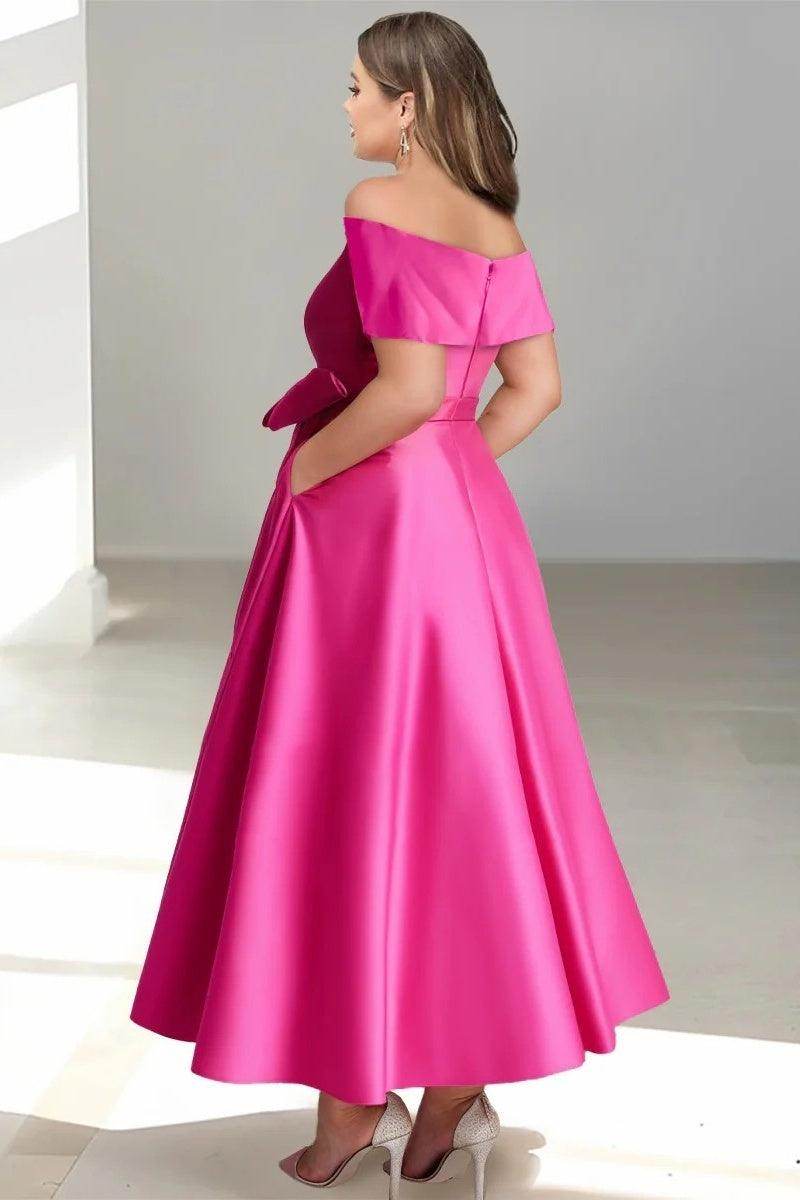 Off The Shoulder Sleeveless Ankle Length Mother Dresses CM0332 - COCOMELODY