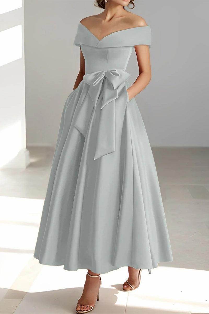 Off The Shoulder Sleeveless Ankle Length Mother Dresses CM0332 - COCOMELODY