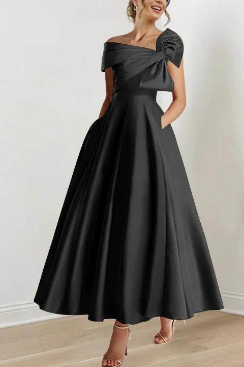 A Line Off The Shoulder Mother Dresses with Bows CM0333 - COCOMELODY