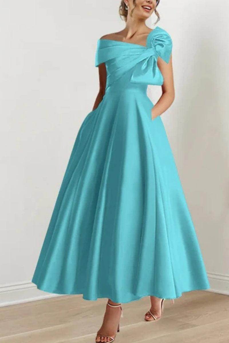 A Line Off The Shoulder Mother Dresses with Bows CM0333 - COCOMELODY