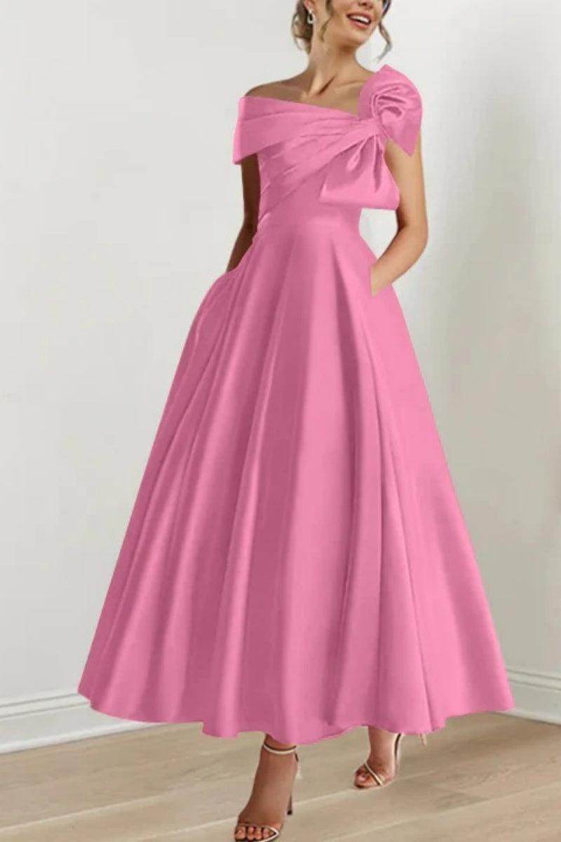 A Line Off The Shoulder Mother Dresses with Bows CM0333 - COCOMELODY