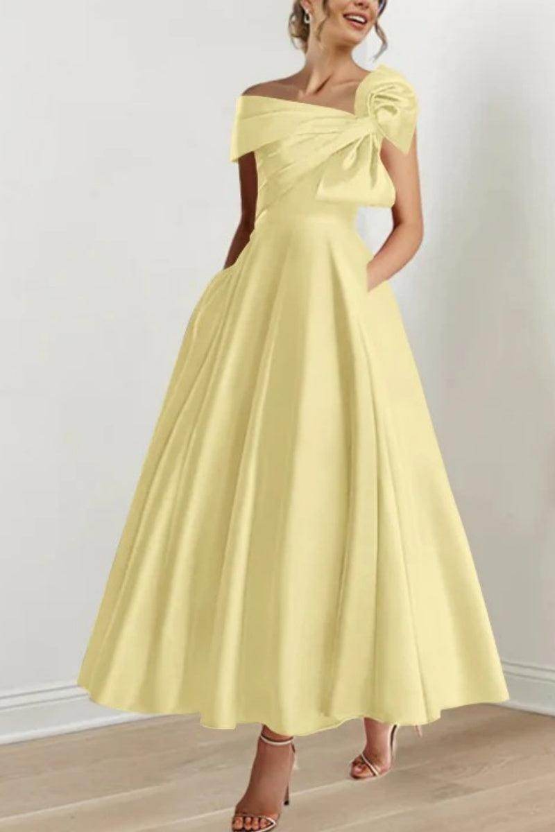 A Line Off The Shoulder Mother Dresses with Bows CM0333 - COCOMELODY