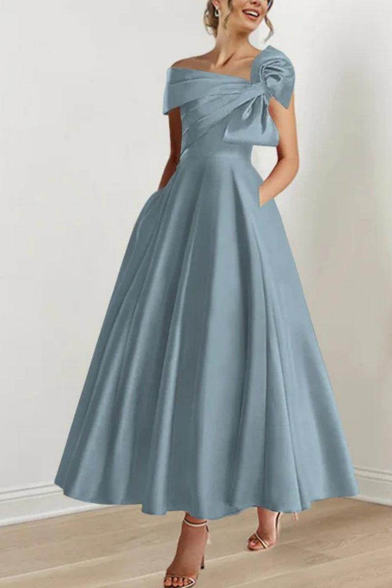 A Line Off The Shoulder Mother Dresses with Bows CM0333 - COCOMELODY