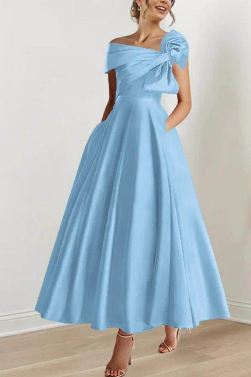 A Line Off The Shoulder Mother Dresses with Bows CM0333 - COCOMELODY