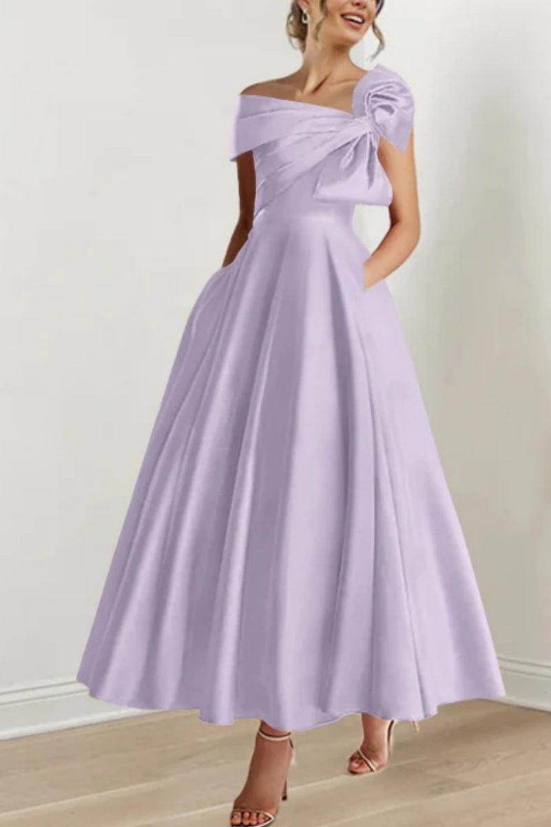 A Line Off The Shoulder Mother Dresses with Bows CM0333 - COCOMELODY