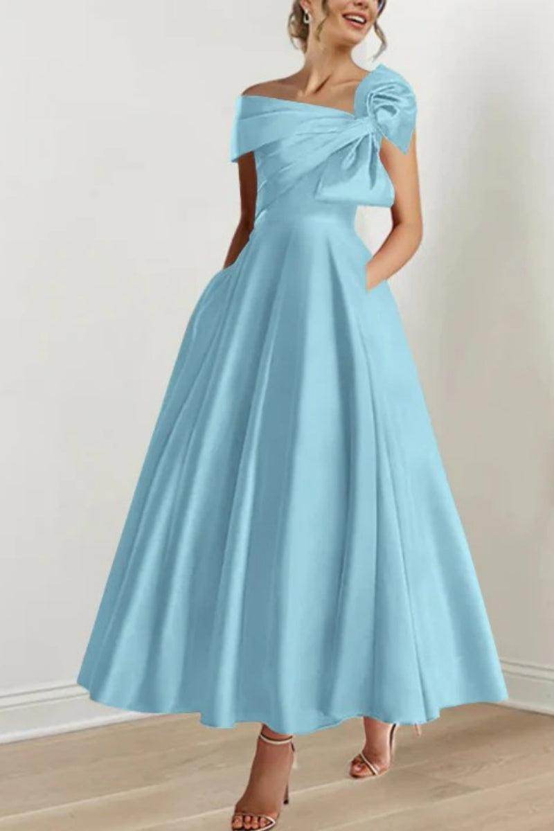 A Line Off The Shoulder Mother Dresses with Bows CM0333 - COCOMELODY