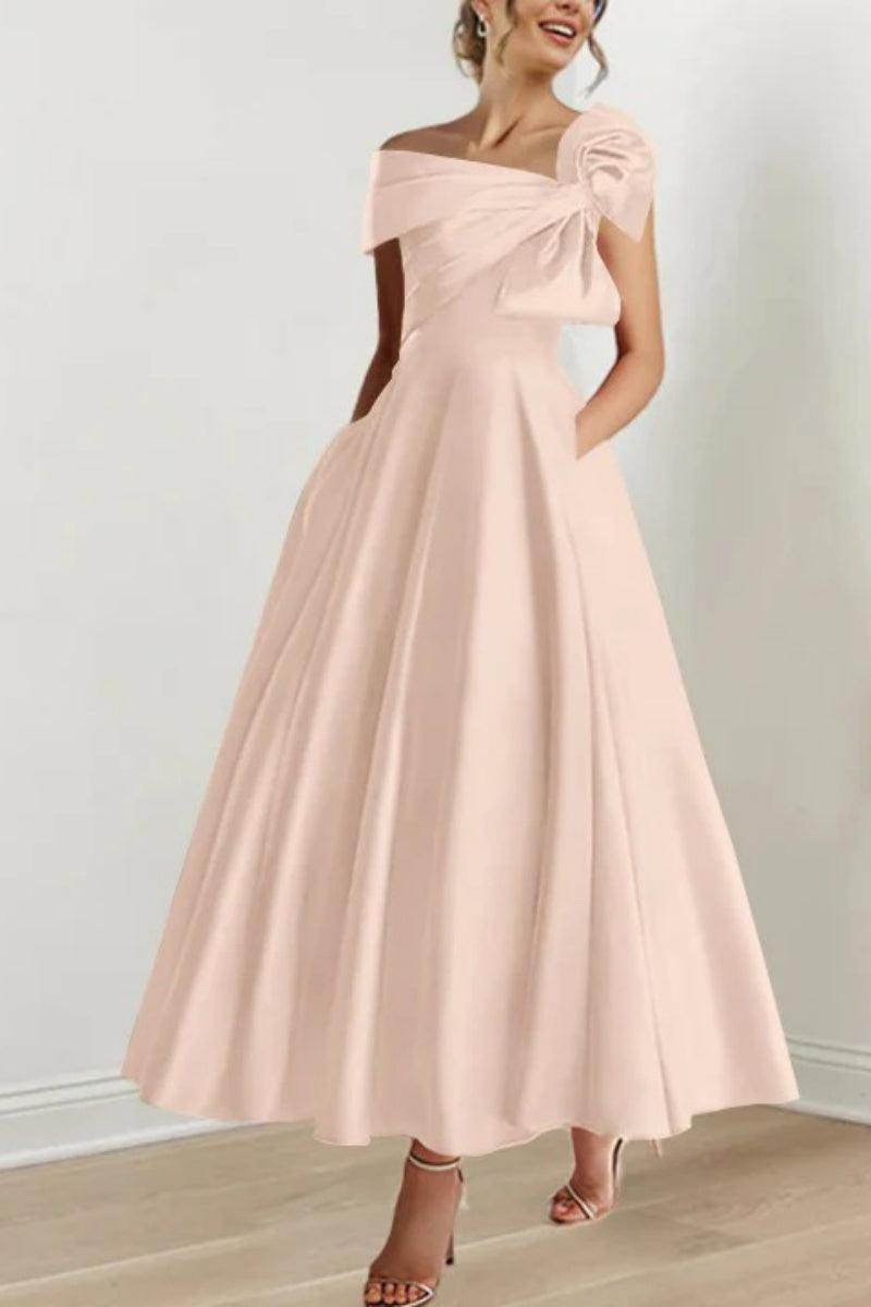A Line Off The Shoulder Mother Dresses with Bows CM0333 - COCOMELODY