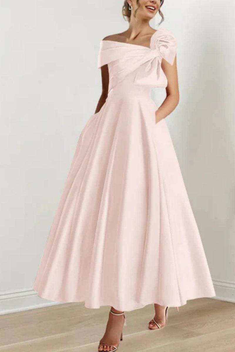 A Line Off The Shoulder Mother Dresses with Bows CM0333 - COCOMELODY